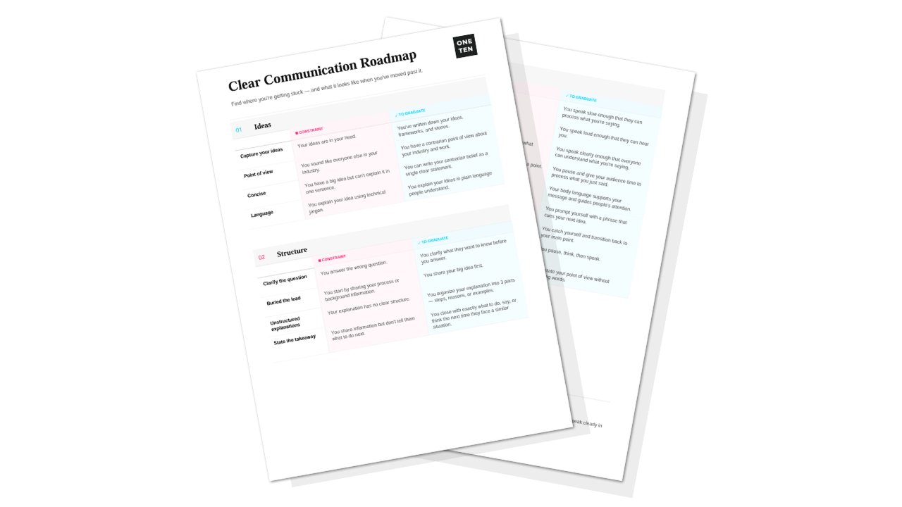 Clear Communication Roadmap preview